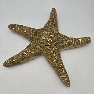 Large Brass Starfish Sea Star Art‎ Sculpture Nautical Coastal Beach 9" MCM